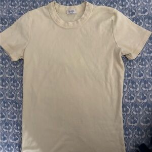 Yellow Brandy Melville Baby Tee
